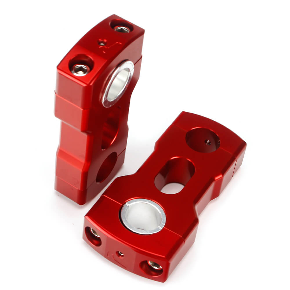 Snowmobile Pivoting Handlebar Fixed Height Risers Clamps 3" for Polaris Matryx Arctic Cat sleds 7/8" 1-1/8" Handlebar T-Style Stems - pazoma