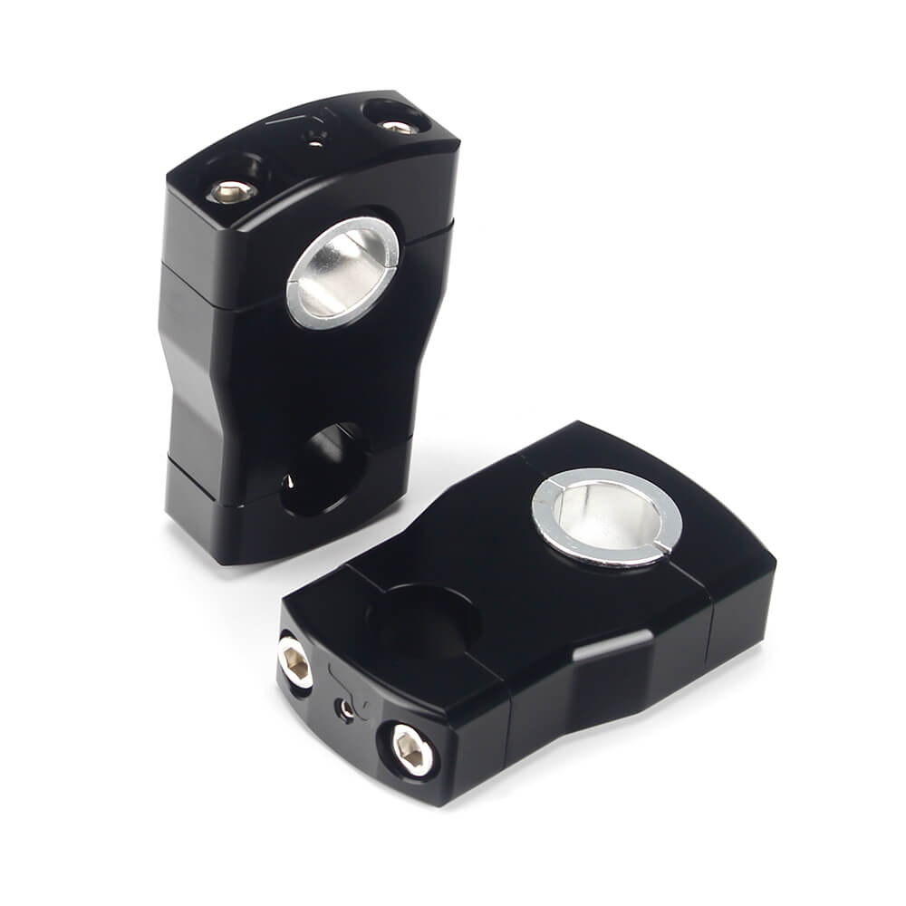 Snowmobile Pivoting Handlebar Fixed Height Risers 2" for Polaris Matryx Arctic Cat sleds 7/8" 1-1/8" Handlebar T-Style Stems - pazoma