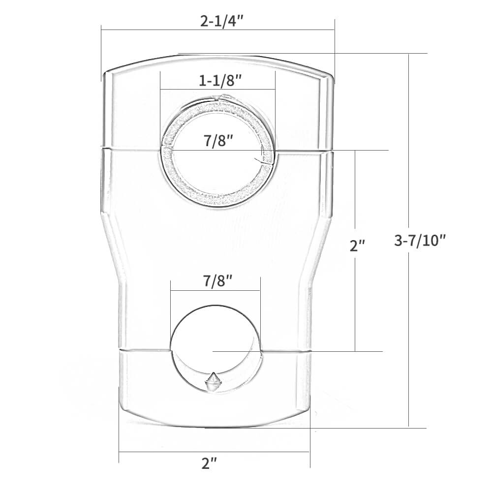 Snowmobile Pivoting Handlebar Fixed Height Risers 2" for Polaris Matryx Arctic Cat sleds 7/8" 1-1/8" Handlebar T-Style Stems - pazoma