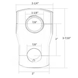 Snowmobile Pivoting Handlebar Fixed Height Risers 2" for Polaris Matryx Arctic Cat sleds 7/8" 1-1/8" Handlebar T-Style Stems - pazoma