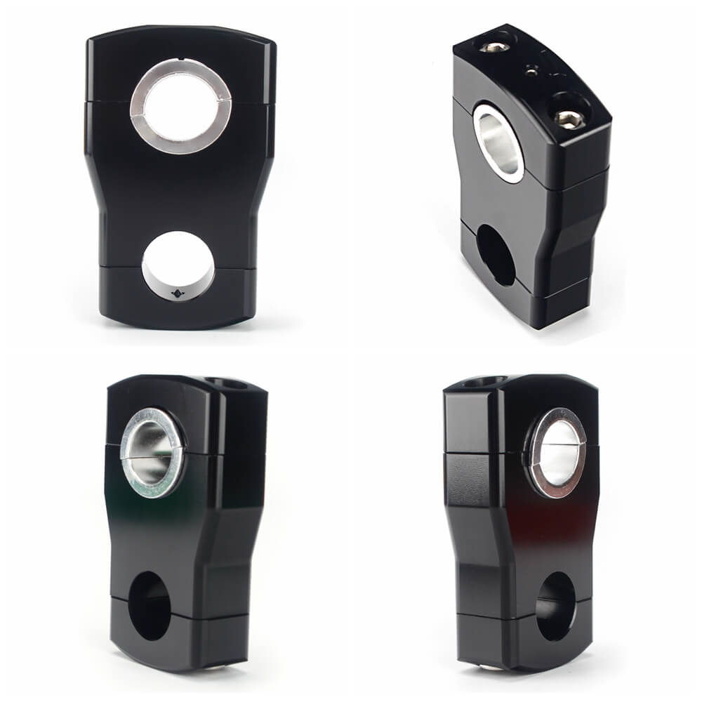 Snowmobile Pivoting Handlebar Fixed Height Risers 2" for Polaris Matryx Arctic Cat sleds 7/8" 1-1/8" Handlebar T-Style Stems - pazoma