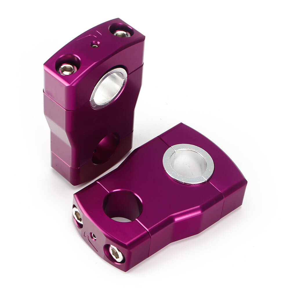 Snowmobile Pivoting Handlebar Fixed Height Risers 2" for Polaris Matryx Arctic Cat sleds 7/8" 1-1/8" Handlebar T-Style Stems - pazoma