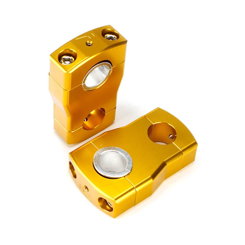 Snowmobile Pivoting Handlebar Fixed Height Risers 2" for Polaris Matryx Arctic Cat sleds 7/8" 1-1/8" Handlebar T-Style Stems - pazoma