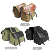 Motorcycle Storage Saddle Bag Large Capacity Canvas Panniers Bags for Bicycle Bike Motor Rear Seat Carrier Bag Two Side Saddlebags - pazoma
