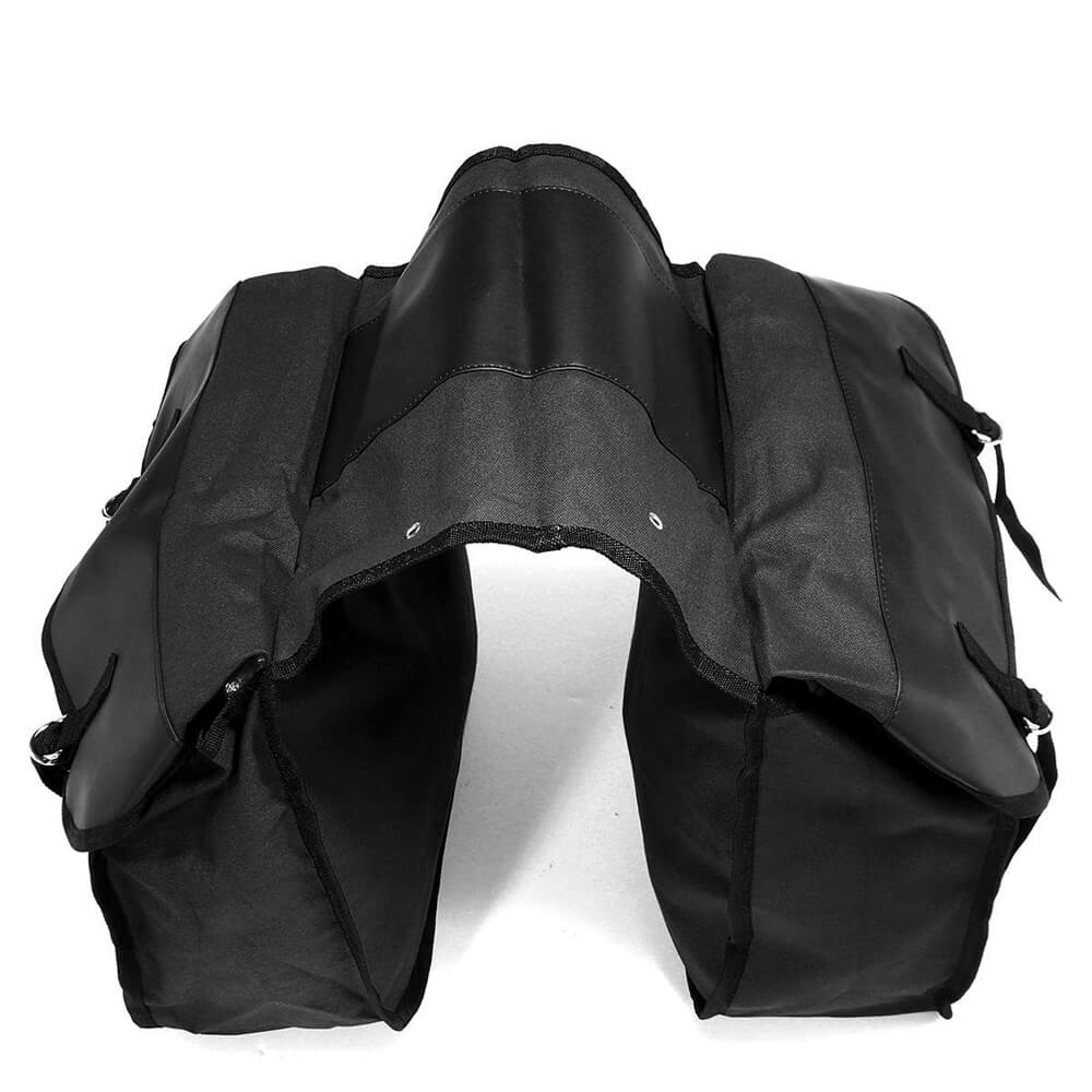 Motorcycle Storage Saddle Bag Large Capacity Canvas Panniers Bags for Bicycle Bike Motor Rear Seat Carrier Bag Two Side Saddlebags - pazoma