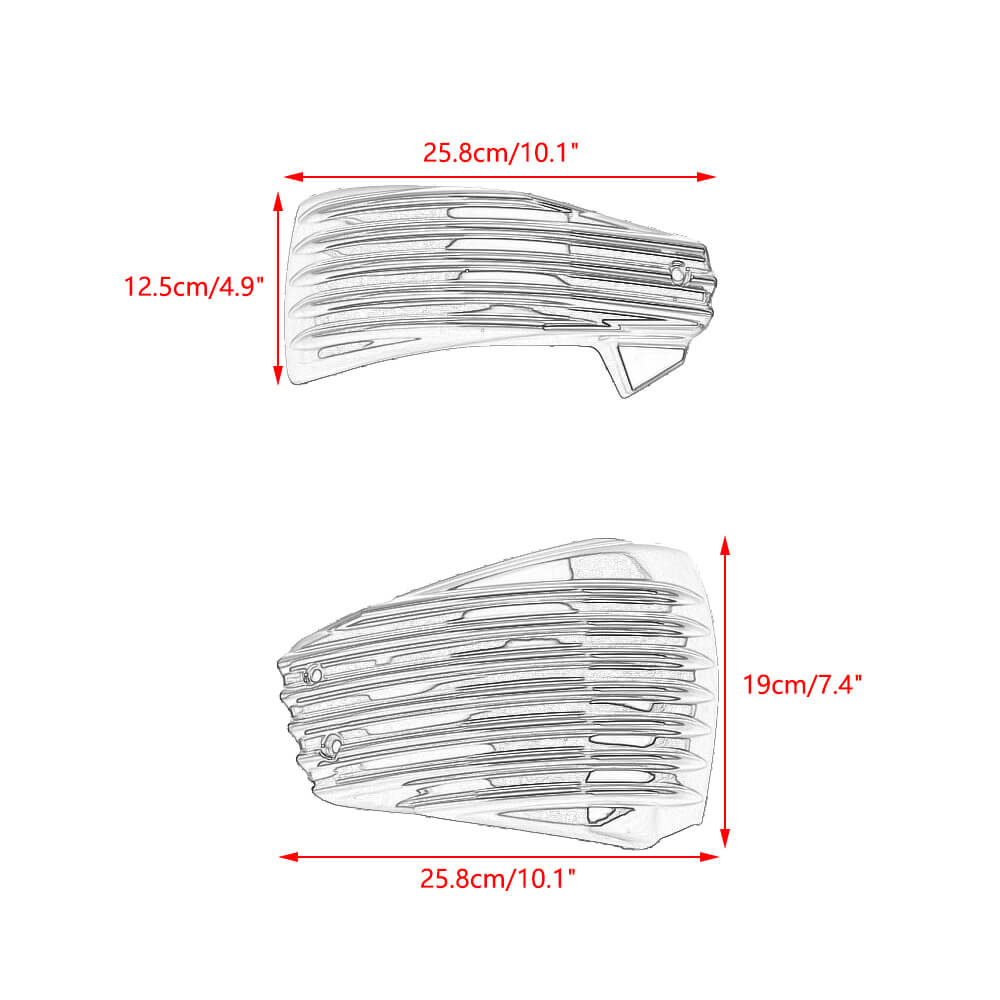 Striped Style Battery Side Fairing Covers for Harley Softail M8 107 114 117 FLDE FLHCS FXLR FXLRS FXLRST FLSL FXBB FXBBS 2018-2025 - pazoma