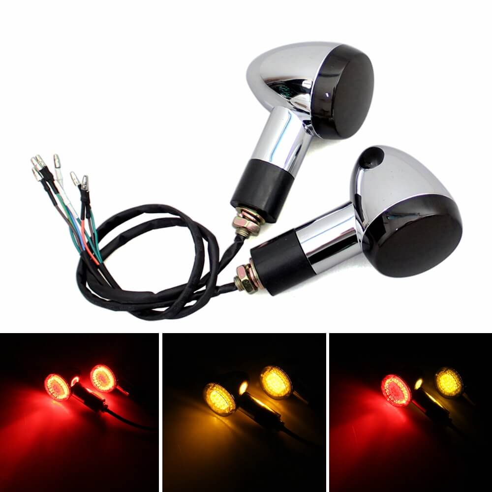 Suzuki Boulevard M109R M109RB M109RZ Boss Limited VZR1800 Intruder M90 VZ1500 C90 Front Rear Amber LED Turn Signal Light Indicator - pazoma