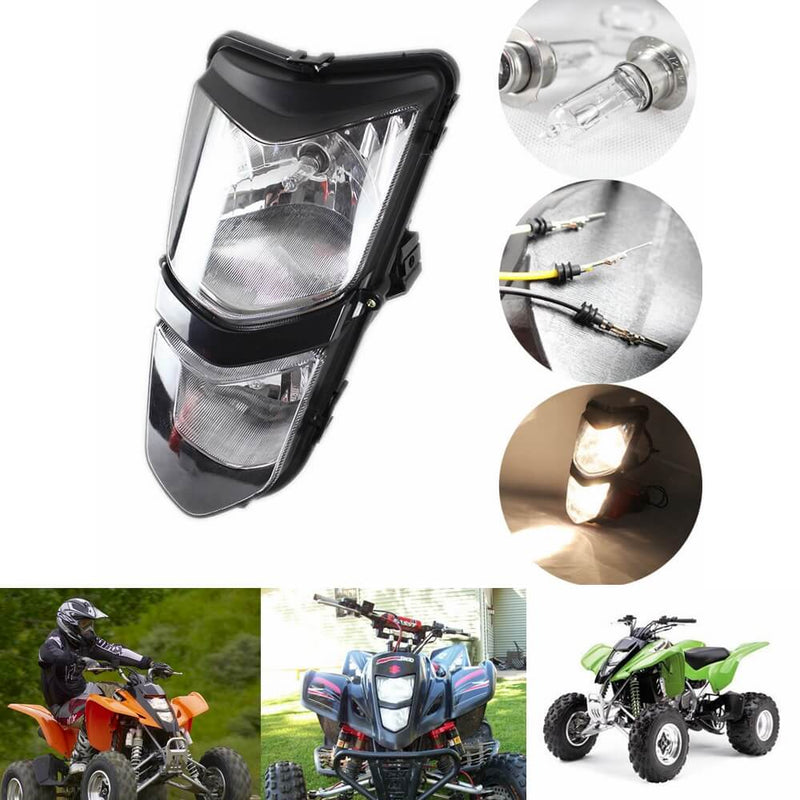 Suzuki ATV Quadsport LTZ 400 LTZ 400 Z 2003-2008 Kawasaki 2003-2006 KFX400 KSF400 New Headlights Headlamp Assembly 35100-07G00-30H - pazoma