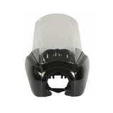 Pazoma Harley Dyna FXDXT T-Sport Headlight Front Fairing Cover with 15'' Windshield Black W/Headlight Relocation Block - pazoma