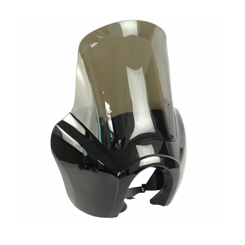 Pazoma Harley Dyna FXDXT T-Sport Headlight Front Fairing Cover with 15'' Windshield Black W/Headlight Relocation Block - pazoma
