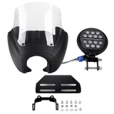2020-2025 Harley Softail Low Rider S 114 117 FXLRS T-Sport Fairing Windshield w/ 5.75'' LED Headlight Projection Headlamp Kit - pazoma
