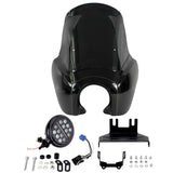 2020-2025 Harley Softail Low Rider S 114 117 FXLRS T-Sport Fairing Windshield w/ 5.75'' LED Headlight Projection Headlamp Kit - pazoma