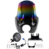 2020-2025 Harley Softail Low Rider S 114 117 FXLRS T-Sport Fairing Windshield w/ 5.75'' LED Headlight Projection Headlamp Kit - pazoma