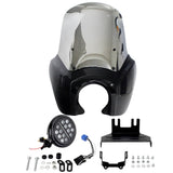 2020-2025 Harley Softail Low Rider S 114 117 FXLRS T-Sport Fairing Windshield w/ 5.75'' LED Headlight Projection Headlamp Kit - pazoma