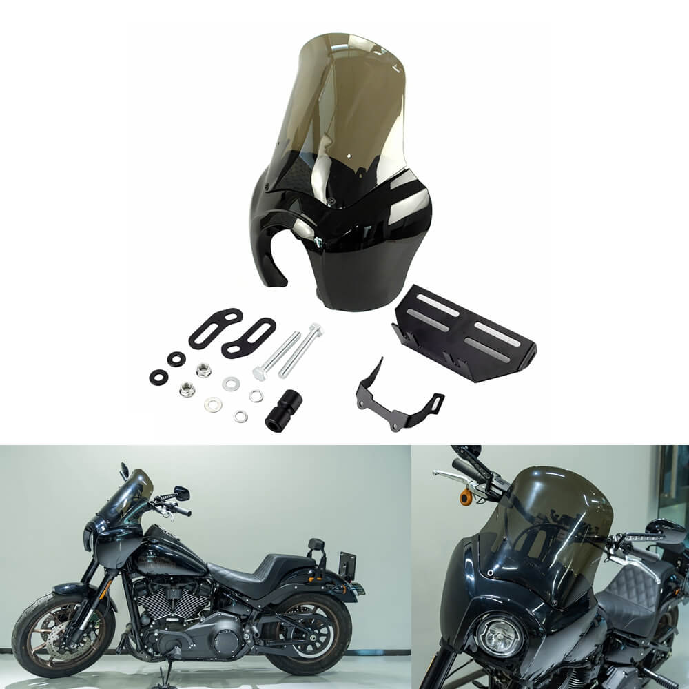 2020-2025 Harley Softail Low Rider S 114 117 FXLRS T-Sport Fairing Outer w/15" 12" 9" Windshield Headlight Relocation Bracket - pazoma