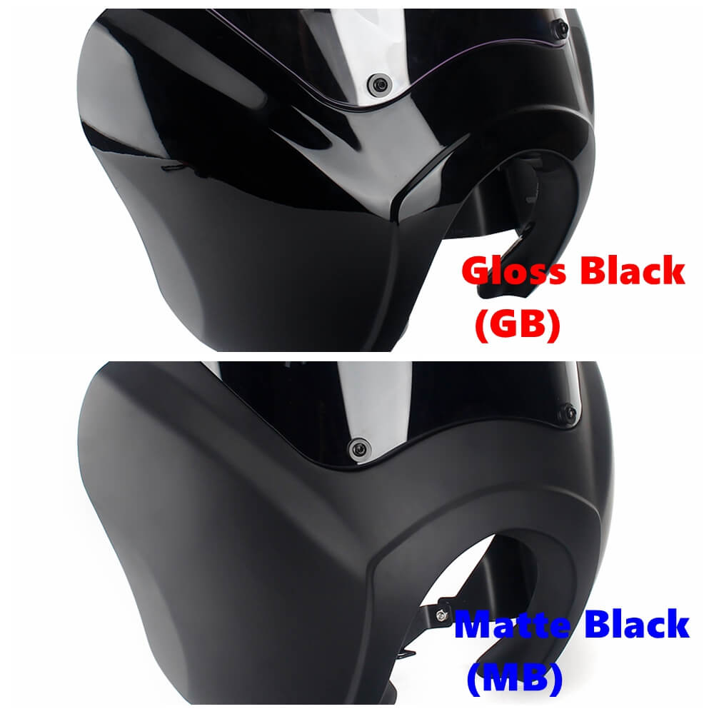 T-Sport Headlight Fairing Outer w/9" Windshield For Harley Softail 18+ Street Bob FXBB 114 FXBBS Standard FXST Low Rider FXLR - pazoma