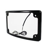Radius Motorcycle Plate Frames with LED Illumination LPF-RAD-B-LP License Plate Frame Mount w/LED Lights - pazoma