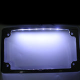 Pazoma Chrome 4 x 7 Curved LED Radius Motorcycle Number License Plate Frame for Harley Rear Fender - pazoma