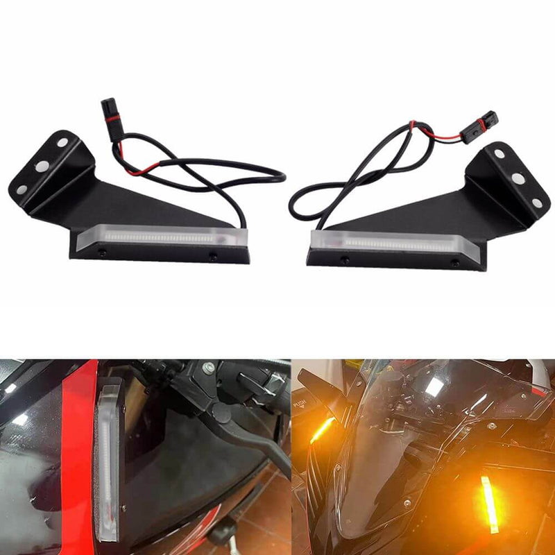 Motorcycle LED Front Turn Signal For BMW S1000RR S1000 RR 2019 2020 2021 2022 M1000RR Stealth Wing Indicator - pazoma