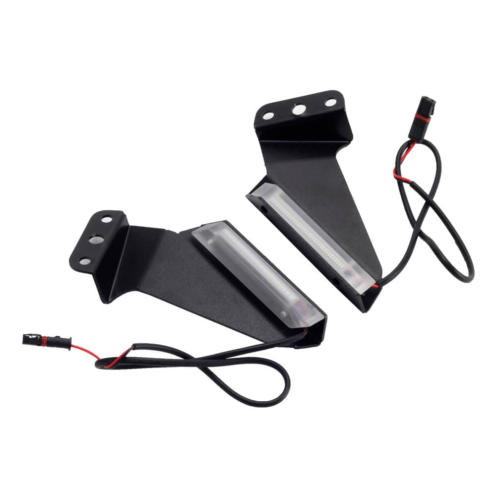 For BMW S1000RR 2019-2022 LED Front Turn Signals Amber Mirror Block Stealth Invisible Wing Indicators - pazoma