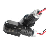Motorcycle Universal 7/8" Handlebar LED Bar End Turn Signal Light E-mark Plug Indicator Lamp Blinker Amber Cafe Racer Bobber - pazoma