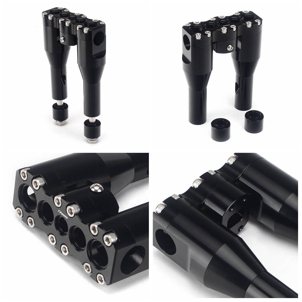 1" 25.4mm Clubstyle Straight Handlebar Risers for Harley Dyna Low Rider FXDLS Fat Street Bob FXDF Softail Sportster Road King - pazoma