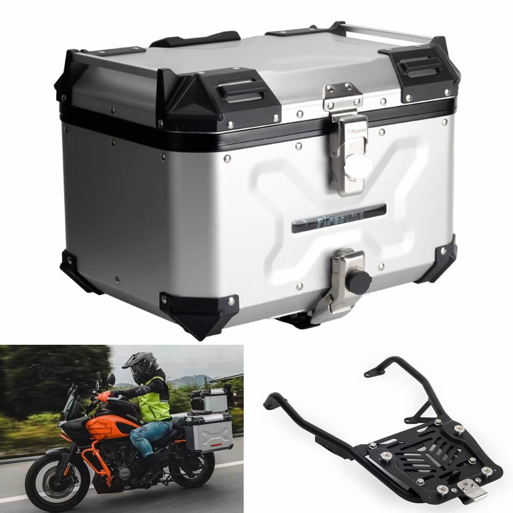 US Stock Harley Pan America 1250 ST Special RA1250S Aluminum Side Top Cases Rear Luggage Tail Box W/Mount Plate System Bracket - pazoma