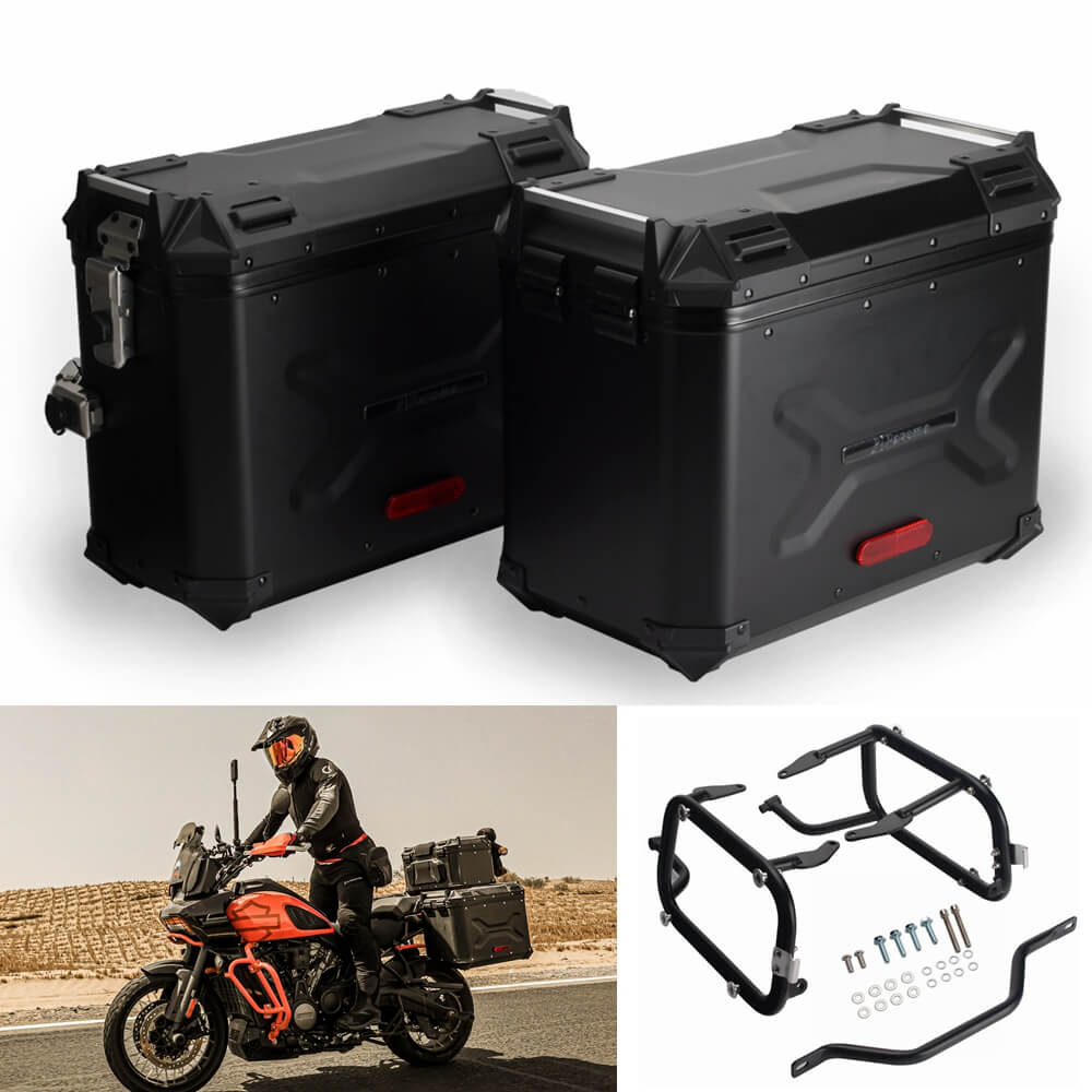 US Stock Harley Pan America 1250 ST Special RA1250S Aluminum Side Top Cases Rear Luggage Tail Box W/Mount Plate System Bracket - pazoma