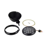 Universal 5-3/4 5.75 inch Club style Slim Line Multi LED Round Projection Headlight For Harley Dyna T-Sport FXR Softail Sportster - pazoma