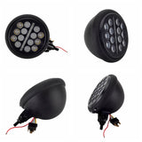 Universal 5-3/4 5.75 inch Club style Slim Line Multi LED Round Projection Headlight For Harley Dyna T-Sport FXR Softail Sportster - pazoma