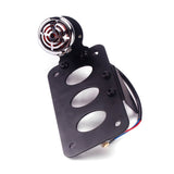 Universal Motorcycle Horizontally Side Mount License Plate Brake Stop Light Grille LED Taillight & Bracket Old School Choppers Bobber Cafe Racer - pazoma