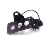 Universal Motorcycle Horizontally Side Mount License Plate Brake Stop Light Grille LED Taillight & Bracket Old School Choppers Bobber Cafe Racer - pazoma