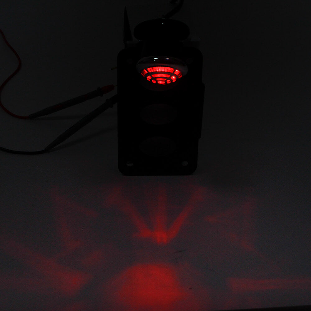 Universal Motorcycle Horizontally Side Mount License Plate Brake Stop Light Grille LED Taillight & Bracket Old School Choppers Bobber Cafe Racer - pazoma