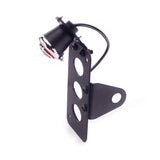 Universal Motorcycle Horizontally Side Mount License Plate Brake Stop Light Grille LED Taillight & Bracket Old School Choppers Bobber Cafe Racer - pazoma