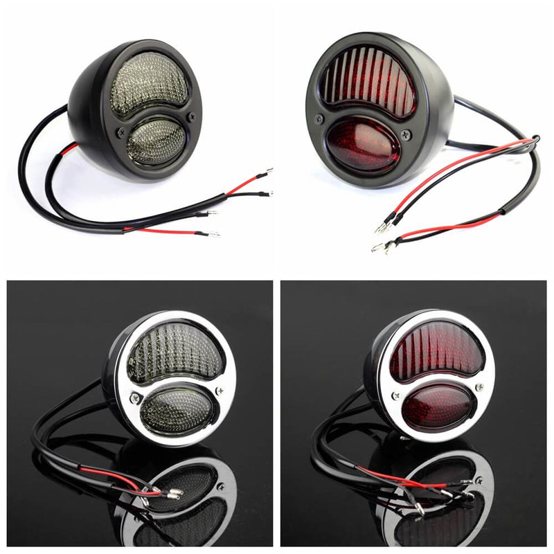 Motorcycle LED Taillight For Harley Chopper Bobber Cafe Racer Duolamp Vintage Rear Stop Tail Lamp Brake Running Light - pazoma