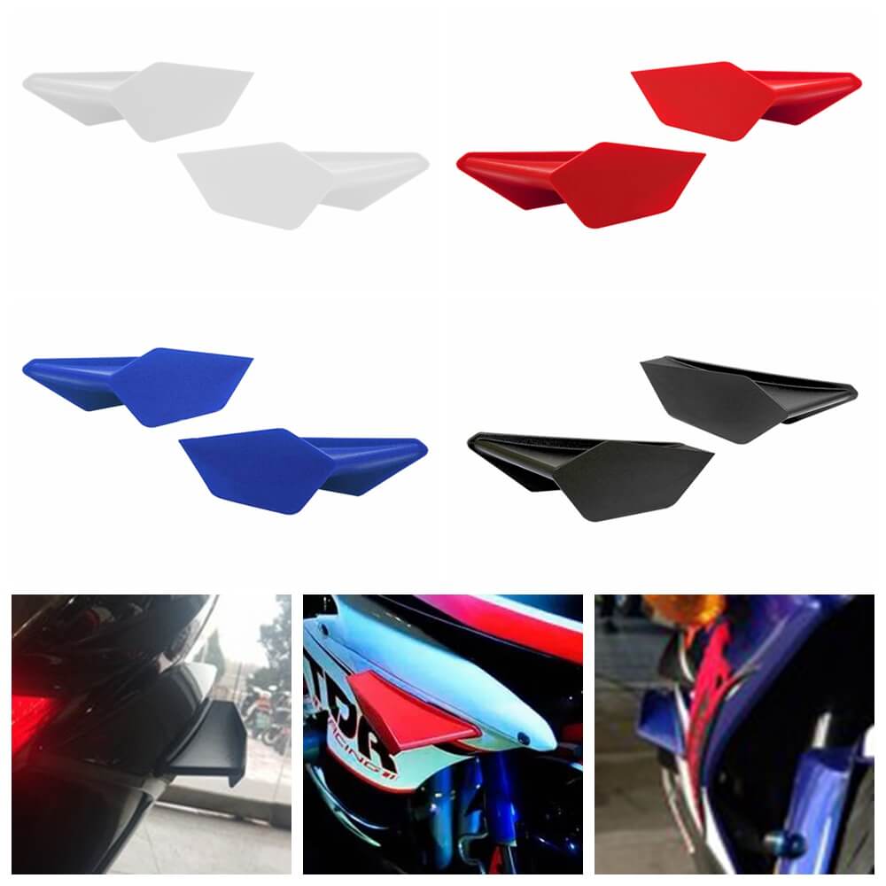 MotoGP Style Universal Aero Dynamic Broken Wind Wing Kit Fixed Winglet Fairing Cover For Ducati SUZUKI GSXR Honda CBR Superbike Scooter - pazoma