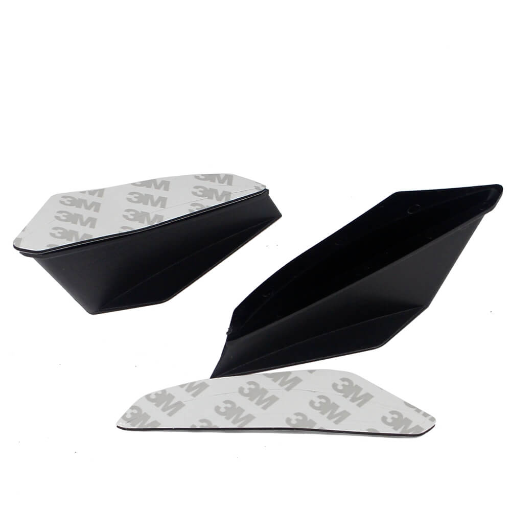 MotoGP Style Aero Dynamic Broken Wind Wing Kit Fixed Winglet Fairing Cover Universal KAWASAKI Ninja H2 H2R ZR ZX Z1000 Superbike Scooter - pazoma