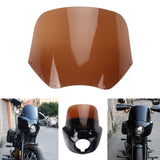 11" Headlight Fairing Windscreen Windshield For Memphis Shades Road Warrior Fairing Harley Dyna Street Bob Super Glide Low Rider 06-24 - pazoma