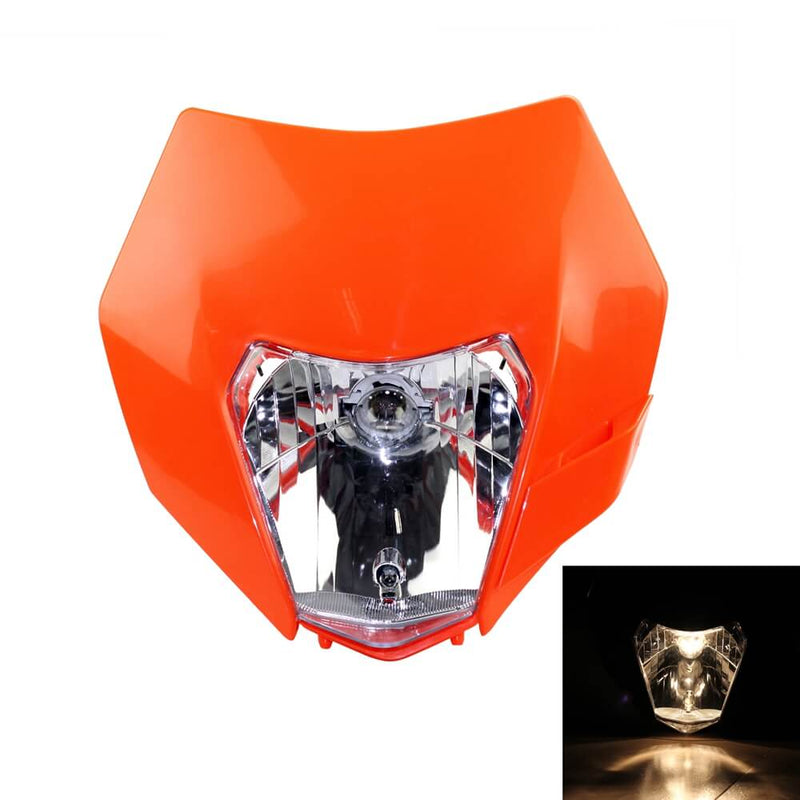 White Headlight Head Lamp Light StreetFighter For KTM Dirt Bike Motocross Enduro Honda Yamaha Suzuki Kawasaki - pazoma