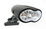 Harley V-Rod Choppers Bobbers Cyclops Custom Motorcycle Headlight Double Oval Wave Twin Headlamp - pazoma