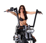 Harley V-Rod Choppers Bobbers Cyclops Custom Motorcycle Headlight Double Oval Wave Twin Headlamp - pazoma
