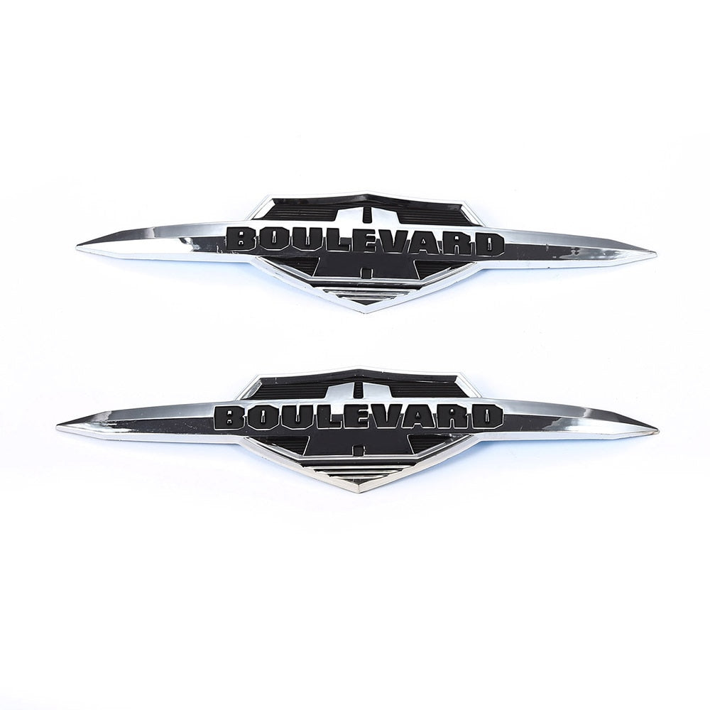 Suzuki Boulevard Chrome Fuel Gas Tank Badge Emblem Badge Decal Sticker for C50 M50 M90 S40 VL400 VL800 M109R VZR1800 M1800R - pazoma