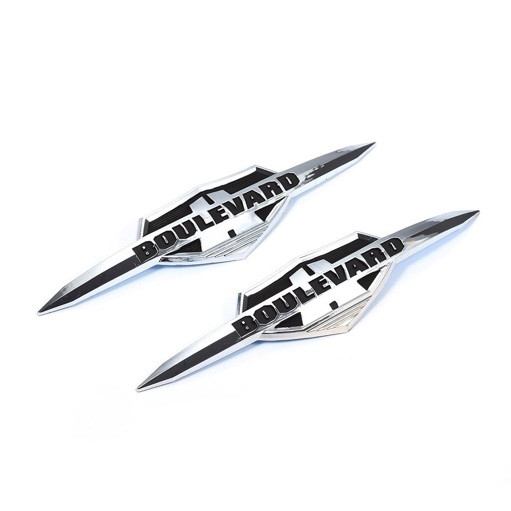 Suzuki Boulevard Chrome Fuel Gas Tank Badge Emblem Badge Decal Sticker for C50 M50 M90 S40 VL400 VL800 M109R VZR1800 M1800R - pazoma