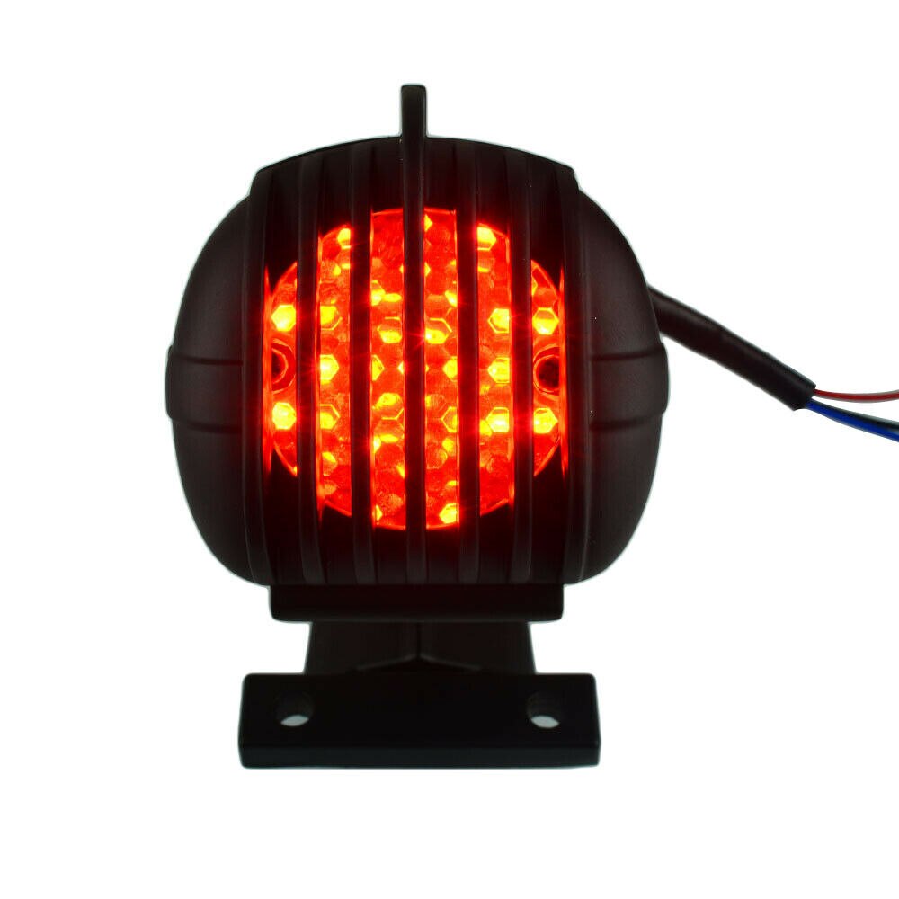Motorcycle Vinge Grille LED Taillights Harley Sportster Softail Cruiser Cafe Racer Scrambler Stop Rear Brack Tail Light Lamp Mic Style - pazoma