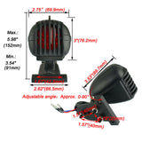 Motorcycle Vinge Grille LED Taillights Harley Sportster Softail Cruiser Cafe Racer Scrambler Stop Rear Brack Tail Light Lamp Mic Style - pazoma