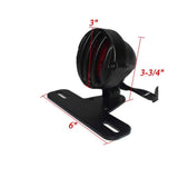 Motorcycle Grille Taillights LED Rear Fender Tail Brake Light License Plate Holder for Harley Chopper Cafe Racer Rear Stop Lamp - pazoma