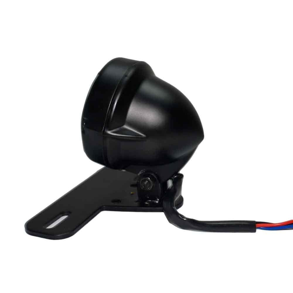 Motorcycle Grille Taillights LED Rear Fender Tail Brake Light License Plate Holder for Harley Chopper Cafe Racer Rear Stop Lamp - pazoma