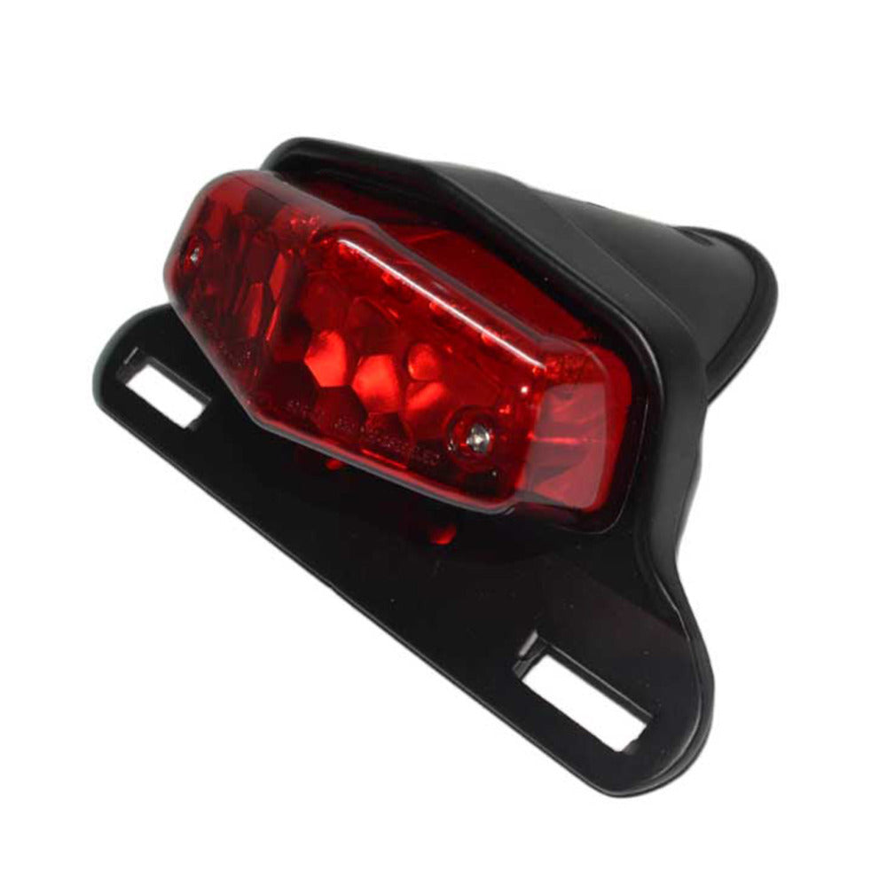 Motorcycle LED Tailight For Honda Triumph Bonneville BSA Norton Scrambler Lucas Tail Light Rear Light w/ License Plate Light - pazoma