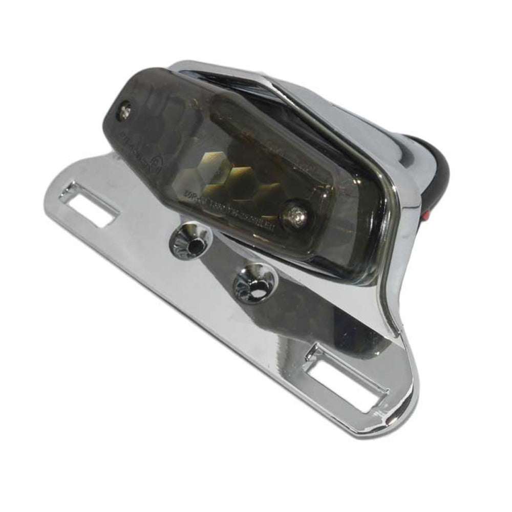 Motorcycle LED Tailight For Honda Triumph Bonneville BSA Norton Scrambler Lucas Tail Light Rear Light w/ License Plate Light - pazoma