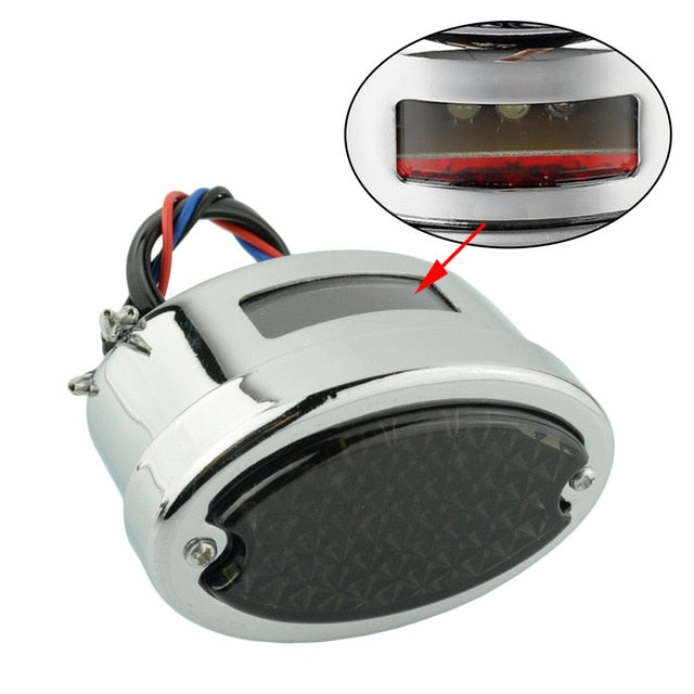 Motorcycle LED Tail Light For Harley Shovelhead Brake Stop Light Custom Softail Chopper Bobber Taillight Cat Eye Rear Lamp - pazoma